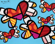 Romero Britto Romero Britto Love is in the Air Too (Blue)